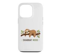 Shabbat Mode On Sleepy Sloth Sabbath Shalom Jewish Case for iPhone 13 Pro