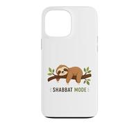 Shabbat Mode On Sleepy Sloth Sabbath Shalom Jewish Case for iPhone 13 Pro Max
