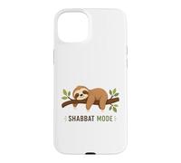 Shabbat Mode On Sleepy Sloth Sabbath Shalom Jewish Case for iPhone 15 Plus