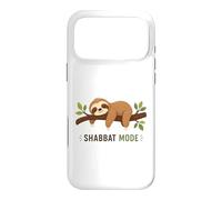 Shabbat Mode On Sleepy Sloth Sabbath Shalom Jewish Case for iPhone 17 Pro Max