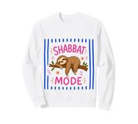 Shabbat Mode On Sleepy Sloth Sabbath Shalom Jewish Challah Sweatshirt