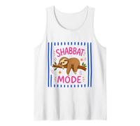 Shabbat Mode On Sleepy Sloth Sabbath Shalom Jewish Challah Tank Top