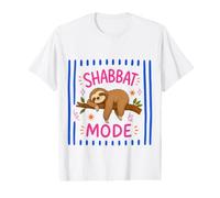 Shabbat Mode On Sleepy Sloth Sabbath Shalom Jewish Challah Value Graphic T-Shirt
