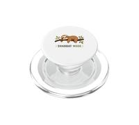 Shabbat Mode On Sleepy Sloth Sabbath Shalom Jewish PopSockets PopGrip for MagSafe