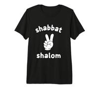 Shabbat Shalom Peace Hand Sign Sabbath Keeper Challah Jewish Premium T-Shirt