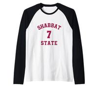 Shabbat State Jewish Seventh Day Sabbath Keeper Challah Raglan Baseball Tee
