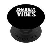 Shabbat Vibes Funny Jewish Jew Shabbos Hannukah Shalom PopSockets Adhesive PopGrip