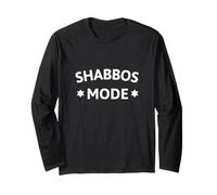 Shabbos Mode Hebrew Jewish Weekend Shabbat Shalom Challah Long Sleeve T-Shirt