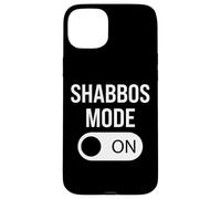 Shabbos Mode On Jewish Weekend Rest Shabbat Shalom Challah Case for iPhone 15 Plus