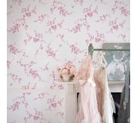 Shabby Chic By Rachel Ashwell Butterflies Pink Floral Wallpaper