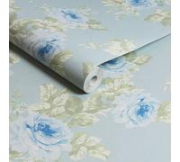 Shabby Chic By Rachel Ashwell Royal Bouquet Blue Floral Wallpaper
