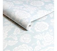 Shabby Chic By Rachel Ashwell Stipple Blue Floral Wallpaper
