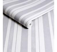 Shabby Chic By Rachel Ashwell Watercolour Stripe Grey Stripped Wallpaper