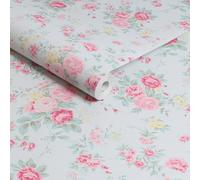 Shabby Chic By Rachel Ashwell Wild Flower Blue Floral Wallpaper