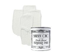 Shabby Chic Chalked Furniture Paint: Luxurious Chalk Paint Finish for Furniture, Home Decor, DIY Projects, Wood Paint - Interior and Cabinet Paint with Rustic Matte Finish - 250ml - Chalky White