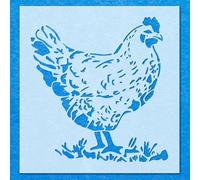 Shabby Chic Chicken Rustic Stencil: Mylar Airbrush Wall Art Painting Crafts -A4 Stencil - Design Size (180mm 170mm)