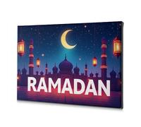 Shabby Chic Decor Ramadan Kareem, May Blessings Fill Your Home. Canvas Decorative Picture Home Decor Wall Bathroom Wall Decor(40x60cm)