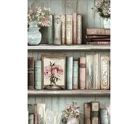 Shabby Chic Library Bookshelf Journal: Paperback | Blank Lined | College Ruled | 120 Pages | 6x9 Inches | Notebook
