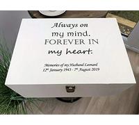 shabby chic personalised ltd In Memory of a Special HUSBAND ~ Very Large BEREAVEMENT Memory Box ANY NAME Memorial Loss