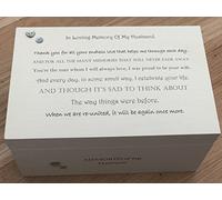 shabby chic personalised ltd ~ PERSONALISED Memory Box ~ HUSBAND BEREAVEMENT Keepsake ~ IN LOVING MEMORY OF MY HUSBAND ~ 20 x 13 x 10 cm