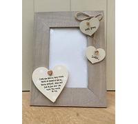 Shabby Chic Personalised Ltd Photo Frame, 22 x 17 cm, Vertical, Wooden Frame, Matte Finish, Customizable Text