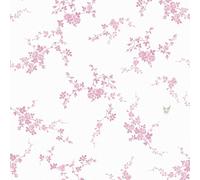Graham & Brown Shabby Chic by Rachel Ashwell Butterflies Pink Floral Wallpaper | Paste The Wall | Pink Floral | Eco-Friendly