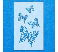 Shabby Chic Rustic Butterflys Stencil: Mylar Airbrush Wall Art Painting Crafts -A4 Stencil - Design Size (255mm 135mm)