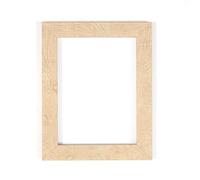 Shabby Chic Rustic Wood Grain Picture/Photo/Poster frame with Perspex Sheet - (7.6 x 7.6cm) Natural 3" x 3"