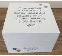 Shabby Chic Style MEMORY BOX DAD Nana Grandad Dad Mum etc .. In loving memory of someone special loved one in memorium Bereavement Personalised keepsake trinket memory Box