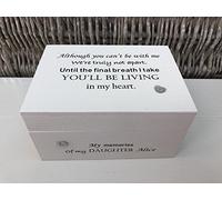Shabby Chic Style Special Memory Box, BEREAVEMENT Daughter in memory of A DAUGHTER ~ SON or any loved one/any name, Sentimental gift Personalised Trinket Jewellery Box Loss of Child ~ Baby