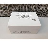 Shabby Chic Style Special Memory Box BEREAVEMENT in memory of A Grandma ~ GRANDAD Nana Nanny Nanna Granny Gran Nan ~ or any loved one/any name, Sentimental gift Personalised Trinket MEMORYBox