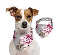 Shabby Chic Vintage Rose Tulip,Pet Bib Scarf Cats Dog Bandana Dogs Towel Bib Adjustable Pet Scarf,S