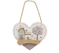 Shabby Chic Wooden Heart Shaped Family And Friends Sign | Family Friends Quotes Heart Wall Plaque | Wooden Hanging Hearts