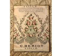 Shabby French Victorian Wallpaper Graphic, Roses Plaque Sign Decorative Retro Metal Tin Sign Vintage Sign for Home Coffee Wall Decor 8x12 Inch