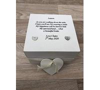 Shabby Personalised Chic Special FRIEND on her Wedding Day Gift Trinket Bride BEST FRIEND Jewellery Box Sentimental keepsake