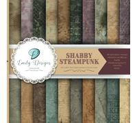 Shabby Steampunk 8.5" x 8.5" pattern paper collection: | Decorative | Card making | Junk Journal | Scrapbook | Paper crafts | Vintage | Ephemera