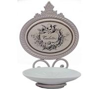 Shabby Vintage French Chic Wall Mounted Angel Soap Dish Porcelain