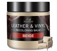 SHABEIBEI Leather Recoloring Balm and Scratch Repair Kit - 200ml Beige Leather Restorer for Couches, Furniture, Car Seats - Leather Paint & Stain for Sofa, Chairs, Bags, and More