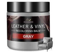 SHABEIBEI Leather Recoloring Balm and Scratch Repair Kit - 200ml Grey Leather Restorer for Couches, Furniture, Car Seats - Leather Paint & Stain for Sofa, Chairs, Bags, and More