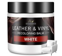SHABEIBEI Leather Recoloring Balm and Scratch Repair Kit - 200ml White Leather Restorer for Couches, Furniture, Car Seats - Leather Paint & Stain for Sofa, Chairs, Bags, and More