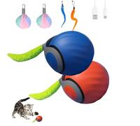 Shabeli 2pcs Speedy Tail 2.0 Cat Toy, Interactive Cat Toys for Indoor Cats, with Replacement Tail (Blue+Orange)