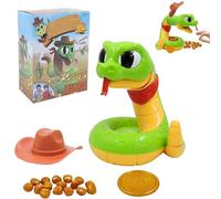 Shabeli Electric Rattlesnake Tricky Toy- Get The Gold Before He Strikes,Horror Decompression Snake Toys,Funny Reaction Game for kid and adult