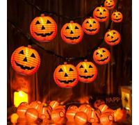 Shabeli Pumpkin Lantern 1.5m with 10 Lights and 3m with 20 Lights to Choose from, Party Decoration Light String for Indoor and Outdoor Decoration (3m 20 Lights)