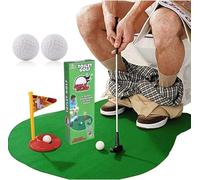 Shabeli Toilet Golf Game-Practice Mini Golf in Any Restroom/Bathroom- Father's Day, White Elephant, Christmas, Valentines Funny Gag Gifts