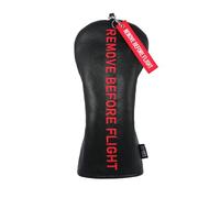 SHABIER Black Golf Head Cover with Red Design for Fairway Club