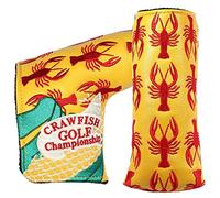 SHABIER Golf Blade Putter Cover Headcover Mid Mallet Club Protector PU Leather Magnetic Closure (Yellow Crawfish)
