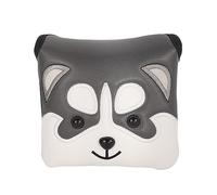 SHABIER Golf Large Mallet Headcover with Cartoon Animal Design for Golf Putter Club (Grey Husky Dog)