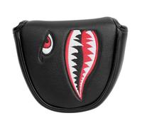 SHABIER New Flying Tiger Warshark Golf Headcover for Golf Club (Black, Mallet Headcover)