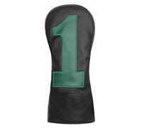 SHABIER Pu Leather Waterproof Golf Headcover with Number Design for Golf Club (Black, #1 Driver)