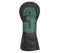 SHABIER Pu Leather Waterproof Golf Headcover with Number Design for Golf Club (Black, #3)